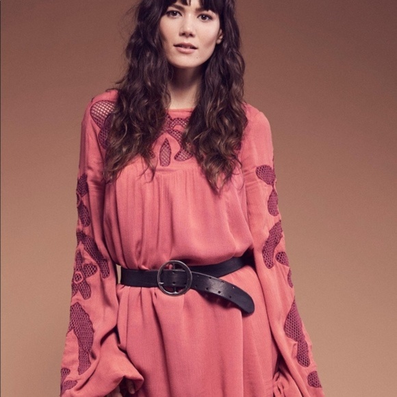 Free People Dresses & Skirts - Free People Coral Maybe Monday Tunic Mini Dress